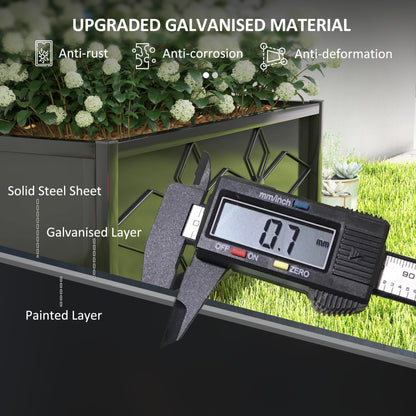 Outdoor Planter Box Galvanized Raised Garden Bed
