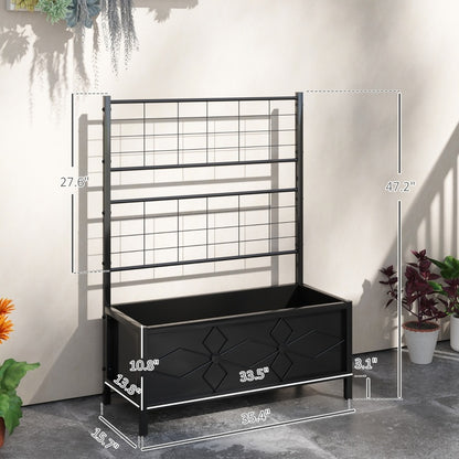 Outdoor Planter Box Galvanized Raised Garden Bed